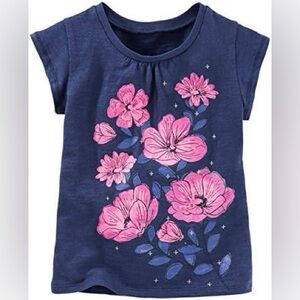 OshKosh B'gosh Blue Shirt with Pink Flowers